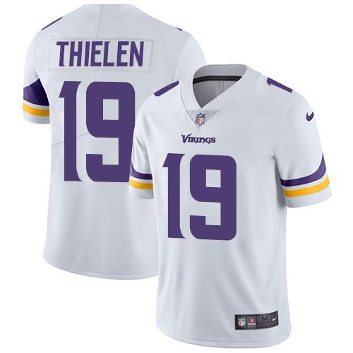 Men 2019 Minnesota Vikings 19 Thielen white Nike Vapor Untouchable Limited NFL Jersey